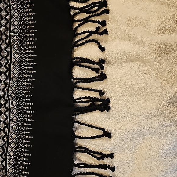 Vintage Rare Ornate Hamsa Metallic Thread Black Tunic Dress Small/Med - Picture 13 of 17